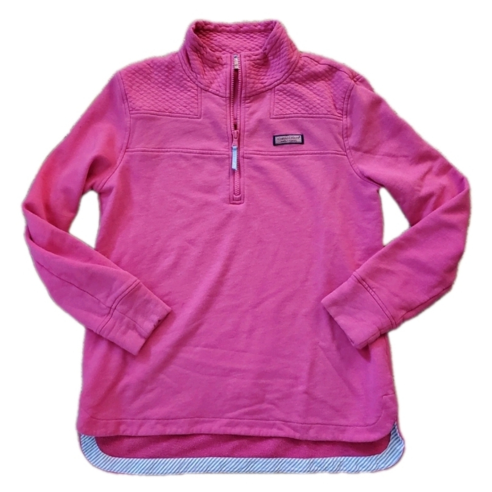 VINEYARD VINES Quilted High Low Quarter Zip S